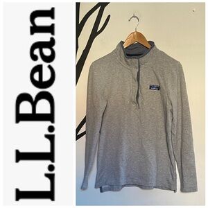 L. L. Bean Rugby Henley grey quarter button down